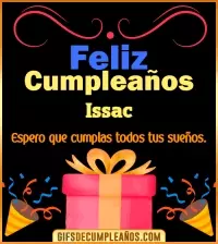 GIF Mensaje de cumpleaños Issac